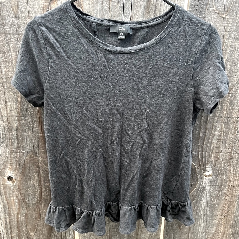 J. Crew cute ruffle back top